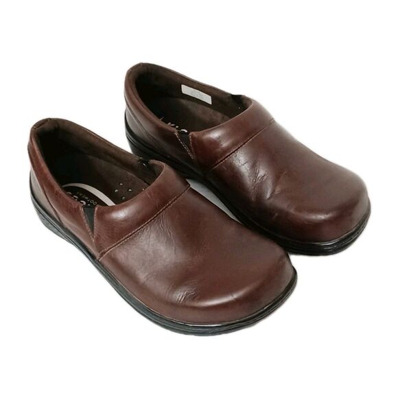 Klogs Women's Brown Leather Clogs Size 8 Career Nursing Full grain Infield - Picture 1 of 7
